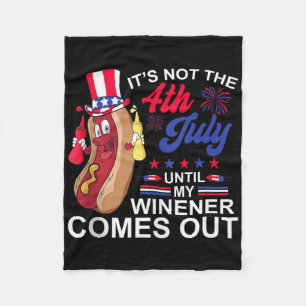 4. Juli bis meine Dackel Hotdog Funny rauskommt Fleecedecke