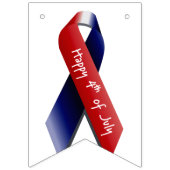 4. Juli, Blau mit weißen Sternen jagen Wimpelkette (Dritte Fahne)