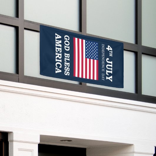 4. Juli - Bless America Flag Banner (Äußeres Gebäude)