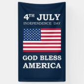4. Juli - Bless America Flag Banner (Vertikal)