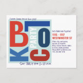 4. Juli Block Fest Retro-Type-Blockparty Postkarte (Vorderseite)