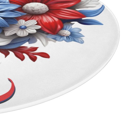4. Juli Blume in Red White & Blue Patriotic Schneidebrett (Ecke)