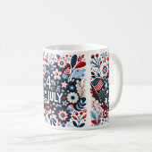4. Juli Blumengebäck Kaffee Tasse (VorderseiteRechts)