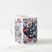 4. Juli Blumengebäck Kaffee Tasse (Vorderseite Links)