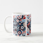 4. Juli Blumengebäck Kaffee Tasse (Links)