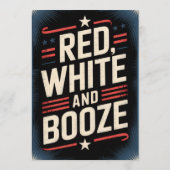 4. Juli Booze Party | Rot weiß und Stiefel Programm (Rückseite)