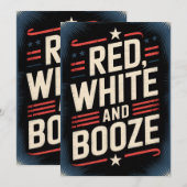 4. Juli Booze Party | Rot weiß und Stiefel Programm (Vorne/Hinten)