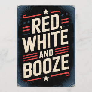 4. Juli Booze Party Rot weiß und Stiefel Programm