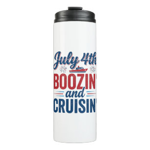 4. Juli Boozin And Cruisin Vintage Boot-Shirt_1 Thermosbecher