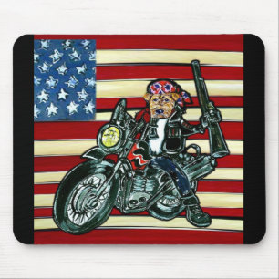 4. Juli - Born to be Wild Airedale Mousepad