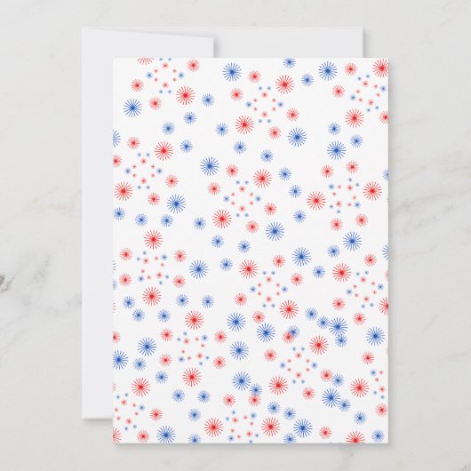 4. Juli Bow Independence Day American Baby Shooter Einladung (Rückseite)