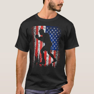 4. Juli Boxing Patrio erschütterte Vintage US-Flag T-Shirt