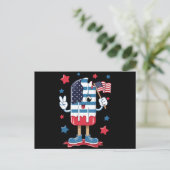 4. Juli Boys Kids Popsicle USA Flag Postkarte (Stehend Vorderseite)