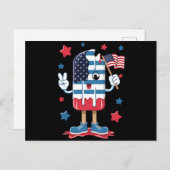 4. Juli Boys Kids Popsicle USA Flag Postkarte (Vorne/Hinten)