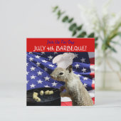 4. Juli BQin Eichhörnchen Einladungen (Stehend Vorderseite)