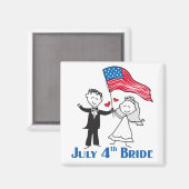 4. Juli Brautgeschenke Magnet (Vorderseite/Rückseite)