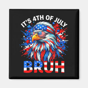 4. Juli bruh vierter Juli Weißkopfseeadler Jungen Magnet