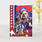 4. Juli - Bulldog - Delilah Karte (Gelbe Blume)