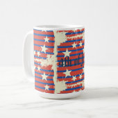 4. Juli, Bundesstaatliches Urlaubsgeschenk Kaffeetasse (Vorderseite Links)
