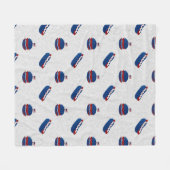 4. Juli Burger & Hot Dog Glitzer Picnic Blanket Fleecedecke (Vorderseite (Horizontal))