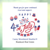 4. Juli | Büro für die Dekoration von Geschäftsrei Fensteraufkleber (Blatt 3)