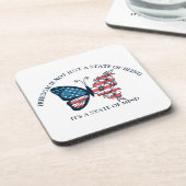 4. Juli Butterfly-Getränkeverpackung Getränkeuntersetzer (Linke Seite)