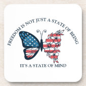 4. Juli Butterfly-Getränkeverpackung Getränkeuntersetzer (Vorderseite)