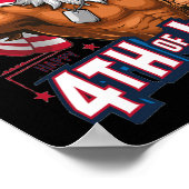 4. Juli Byld Eagle American Flag Ind Poster (Ecke)