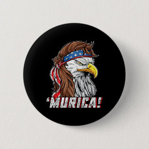 4. Juli Byld Eagle Mullet Murica USA USA Meric Button