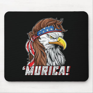4. Juli Byld Eagle Mullet Murica Usa Usa US Meric Mousepad