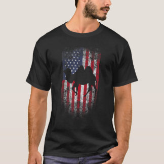4. Juli Camel Graphic Patriotic USA American F T-Shirt