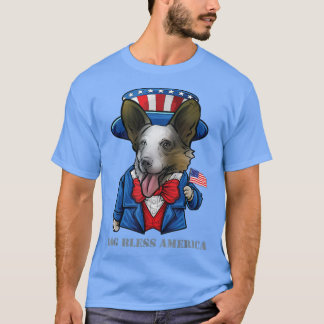 4. Juli Cardigan Welsh Corgi Dog, USA Am T-Shirt