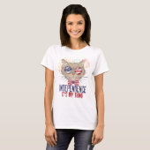 4. Juli Cat and Funny Independence Day T - Shirt (Vorne ganz)