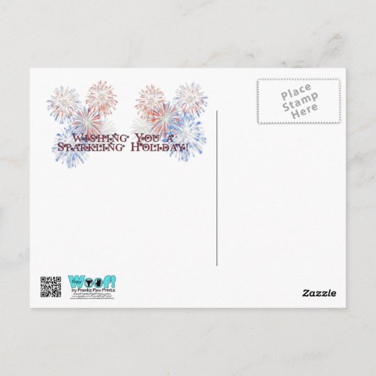 4. Juli - Cavalier King Charles Spaniel - Cooper Postkarte (Rückseite)