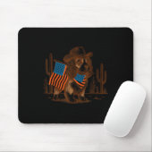 4. Juli Cavalier King Charles Spaniel Western Mousepad (Mit Mouse)