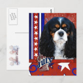4. Juli - Cavalier - Tri-color Postkarte (Vorne/Hinten)