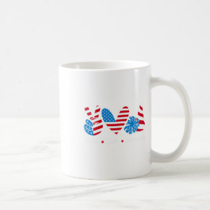 4. Juli Cheer Girls Cheerleading Amerikanische Fla Kaffeetasse