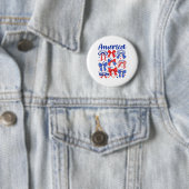 4. Juli Christliche Coquette Bow Amerika Indepen Button (Beispiel)