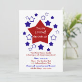 4. Juli Cookout Einladung (Stehend Vorderseite)