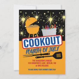4. Juli Cookout-Party Einladungen