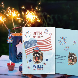 4. Juli coole Patriotische Rennkarte Feiertagskarte