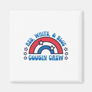4. Juli Cousin Crew Rot Weiß Und Blau Cousin Magnet