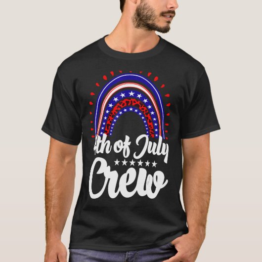 4. Juli Crew Bundesstaatliche Unabhängigkeit Ameri T-Shirt (Vorderseite)