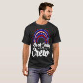 4. Juli Crew Bundesstaatliche Unabhängigkeit Ameri T-Shirt (Vorne ganz)
