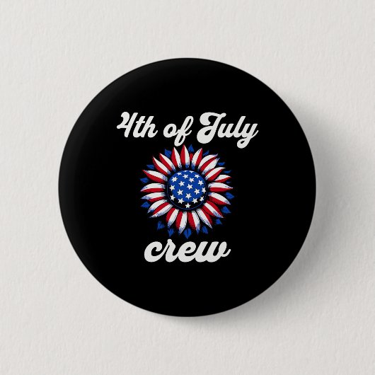 4. Juli-Crew USA-Flagge Button (Vorderseite)