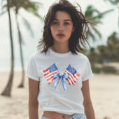 4. Juli Crossed Flags Independence Day T-Shirt