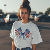 4. Juli Crossed Flags Independence Day T-Shirt