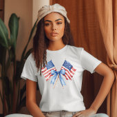 4. Juli Crossed Flags Independence Day T-Shirt