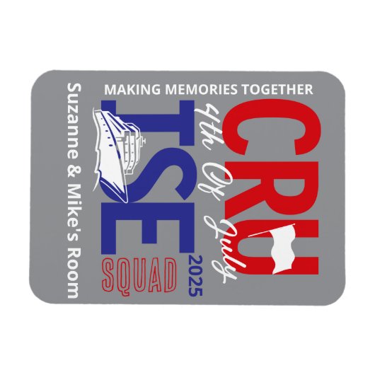 4. Juli Cruise Squad Custom Year Magnet (Horizontal)