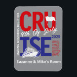 4. Juli Cruise Squad Custom Year Magnet<br><div class="desc">Dieses Design kann in dem Bereich personalisiert werden, der durch das Ändern des Fotos und/oder Textes zur Verfügung gestellt wird. Sie können auch angepasst werden, indem Sie auf Vorlage personalisieren klicken und dann auf die Schaltfläche klicken, um weitere Optionen anzupassen, um die Hintergrundfarbe zu löschen oder zu ändern, Text hinzuzufügen,...</div>